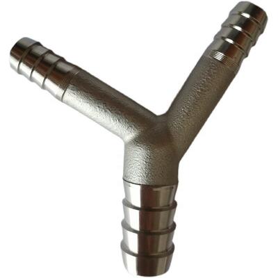 Ατσάλι από ανοξείδωτο χάλυβα 304 Y-Type Barb Tee Fitting με προσαρμοσμένο μέγεθος και επενδυτικό χύτεμα για σύνδεσμο σωλήνα τριών οδών